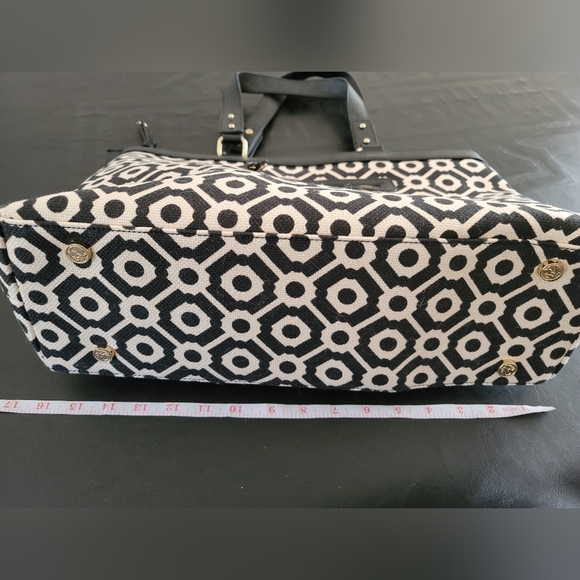 Spartina 449 tote bag nwot leather and linen material - Picture 3 of 7